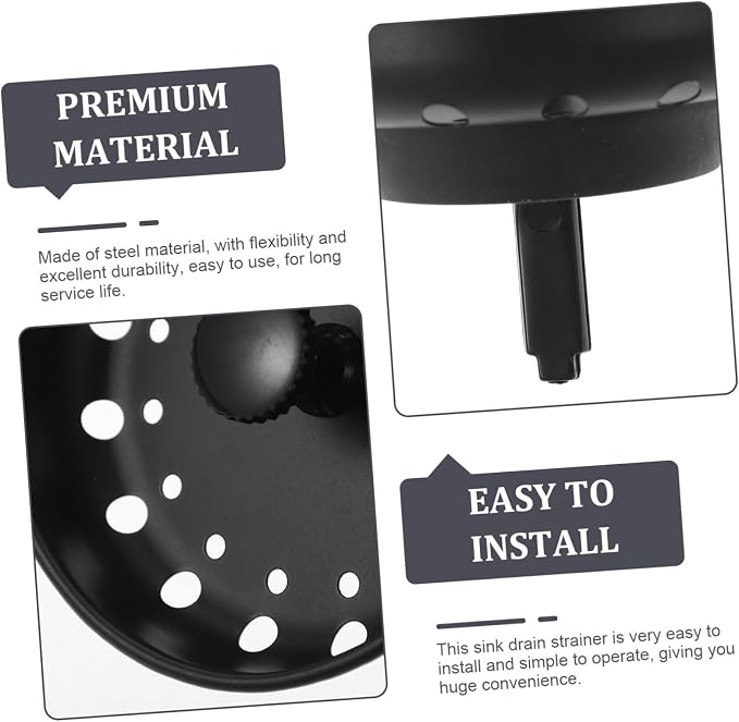 Homoyoyo 3sets Kitchen Sink Drain Stopper Sink Drain Filter Plug Metal Material Strainer Use 2pcs*3