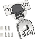 Chibery 20 Pack 1" Overlay 3D Soft Close Concealed Hinge for Face Frame Door, Smooth Slow Self Closing Hinges, Satin Nickel, Hidden 105° Open Angle Stainless Steel Hinge for Kitchen Cabinet Door