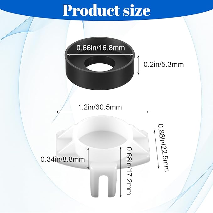 6 Sets Tub Spout Diverter Repair Kit, Shower Diverter Repair Kit Tub Spout with Diverters Tubs Spouts Replacement Repairs Parts for Bathroom Bathtub Faucet Universal Valve Replacements Kits