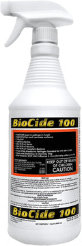 Biocide 100 EPA Registered Mold, Mildew and Fungi Remover, Cleaner and Disinfectant | Eliminates Household Mold Spores, Bacteria, Germs, Viruses | Non-Toxic and Safe | 1-Quart