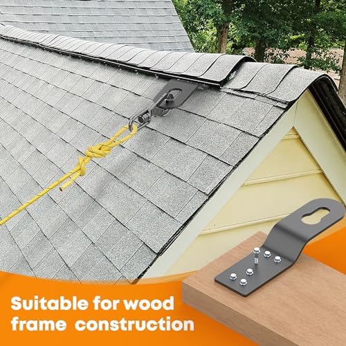 3 Pack Permanent Roof Safety Anchors for Fall Protection, Black