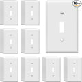 ENERLITES Toggle Light Switch Wall Plate, Gloss Finish, Standard Size 1-Gang 4.50" x 2.76", Unbreakable Polycarbonate Thermoplastic, 8811-W-40PCS, White (40 Pack)