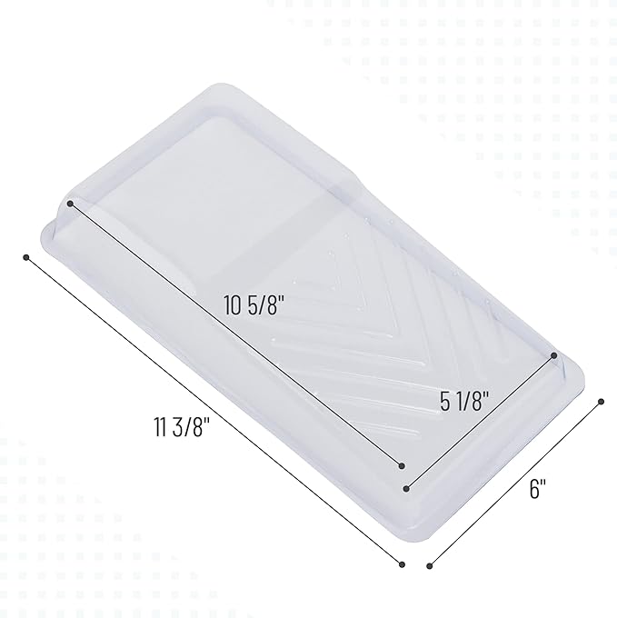 Bates- Paint Tray Liner, 4 Inch, 24 Pack, Clear, Plastic Disposable Paint Tray for Painting Walls