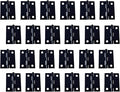 QCAA Narrow Butt Utility Hinge, Swaged, with Removable Loose Pin for Cabinet Door or Box Hinge, 2" x 1-1/2" x 1.4mm, Flat Black, 24 Pack, Made in Taiwan