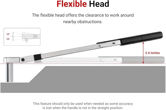 TEKTON 3/8 Inch Drive 72-Tooth Split Beam Torque Wrench (20-100 ft.-lb.) | TRQ62103