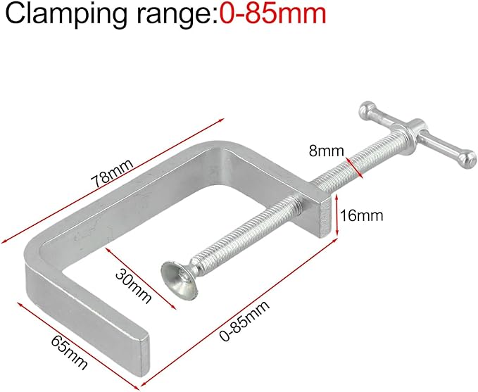 Stainless Steel C Clamps, 0-100 Mm 4 Sizes C Clamp, Heavy Duty Woodworking Clamp With Wide Jaw Openings For Carpentry Woodwork Building Wood, Plastic, Stone, Metal Stable Clamping(0-85mm)