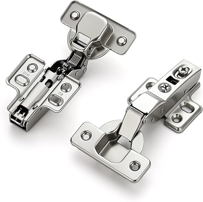HOME EDIT 10 Pairs 20 Pack European Half Overlay Soft Close Cabinet Hinges Concealed Kitchen Cabinet Hinges Heavy-Duty Frameless Adjustable for Cupboard Hardware