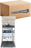 Kable Kontrol Cable Zip Ties, 8 Inch, 10000 Pcs, 50lbs Test, Gray | Nylon Plastic, Self Locking, UL Listed, Indoor Use