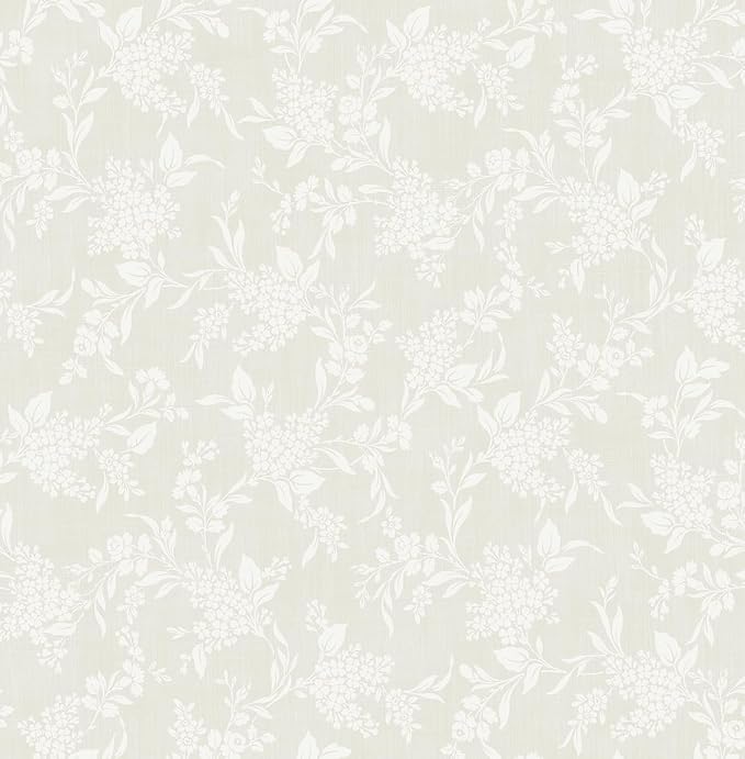 NextWall Tonal Floral Peel and Stick Wallpaper (Neutral)
