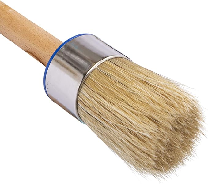 Chalk Paint Brush Set – 3 Pcs Chalk Paint for Furniture Natural Bristle Painting & Waxing Brushes, Painting Stencil, DIY Furniture, Home Decor, Card Making, DIY Art Crafts
