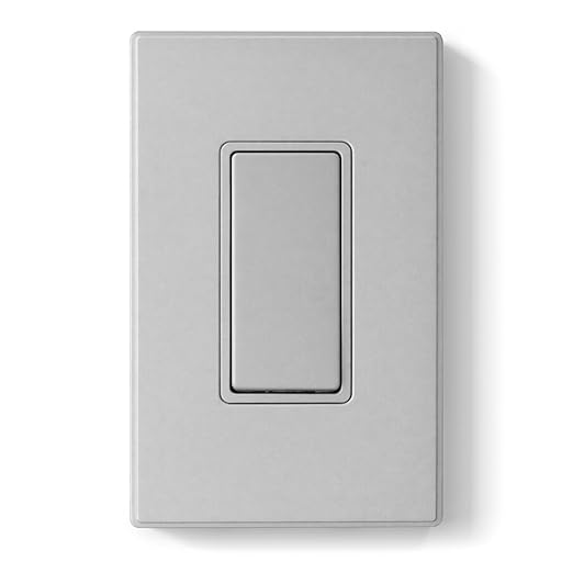 ELEGRP Matte Gray 3 Way Decorator Light Switch, 15A 120-277V, Paddle Rocker Switch Replacement, On/Off Wall Switch, Self-Grounding, Residential Grade, with Mid Wall Plate, UL/CUL, 1 Pack