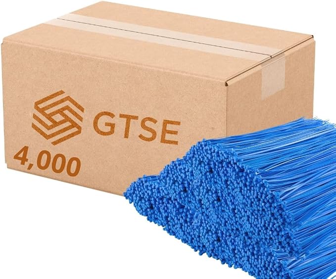 GTSE 14 Inch Blue Zip Ties, 4,000 Bulk Contractors Pack, 120lb Strength, UV Resistant Long Nylon Cable Ties, Self-Locking 14" Tie Wraps, Full Carton