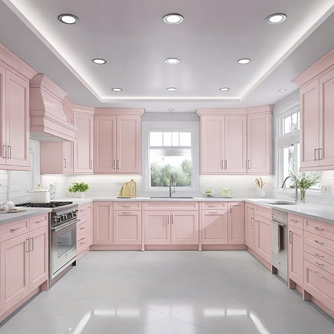 ALL-IN-ONE Paint by Heirloom Traditions, Peony (Pale Pink), Gallon - Durable cabinet and furniture paint. Built in primer and top coat, no sanding needed. Includes our 30 featured color card.