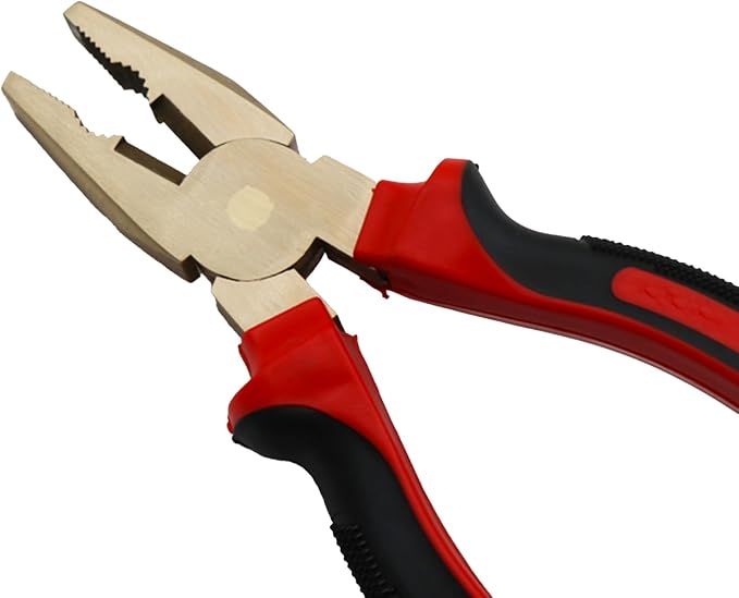 TMAX Non Sparking Combination Pliers 175mm (6-57/64") L, Aluminum Bronze | Spark Free Safety, Non-Magnetic And Corrosion-Resistant | Safety Tool For Flammable Hazardous Environment