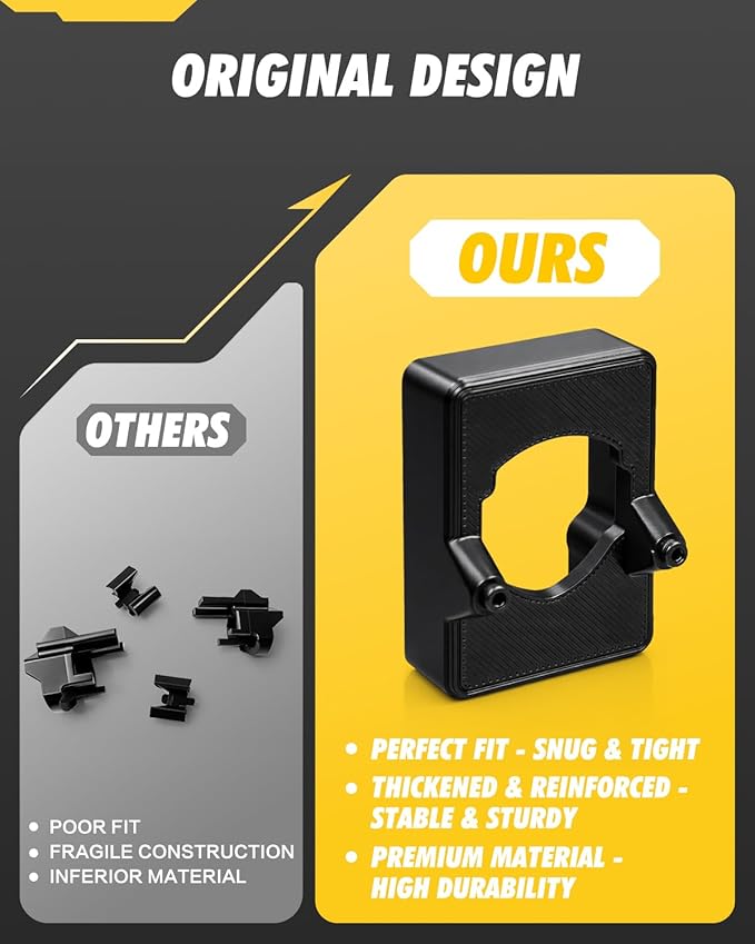 Vinyl Siding Adapter Tips for DeWalt DCN45RN Roofing Nailer (2 Pack Horizontal), Compatible with DCN45RNB & DCN45RND1, Roofing Nailer Siding Attachment for Precise Installation