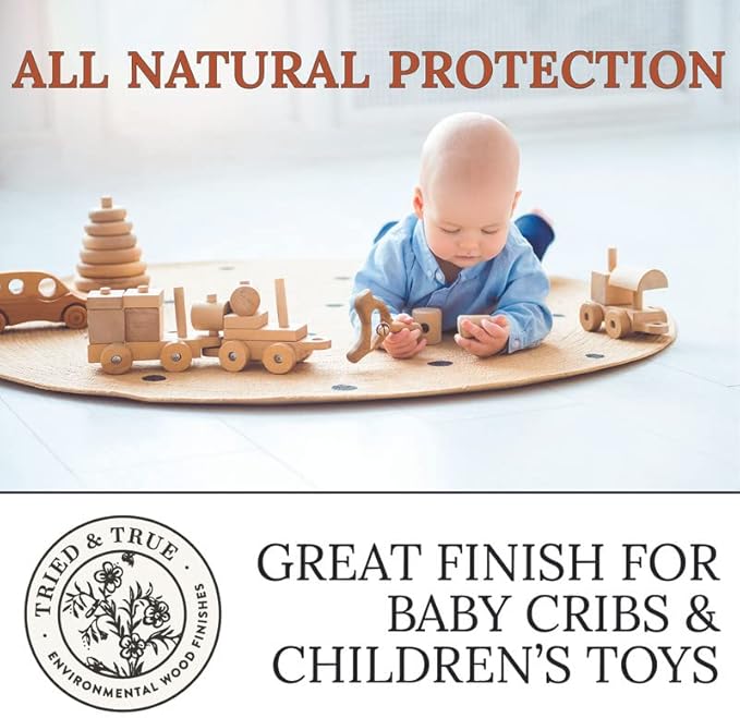 Tried & True Original Wood Finish, 8 oz. - Linseed Oil & Beeswax Blend, Ideal for All Woodwork, Long-Lasting Durability, Food Safe Sealer, Non-Toxic Wood Finish