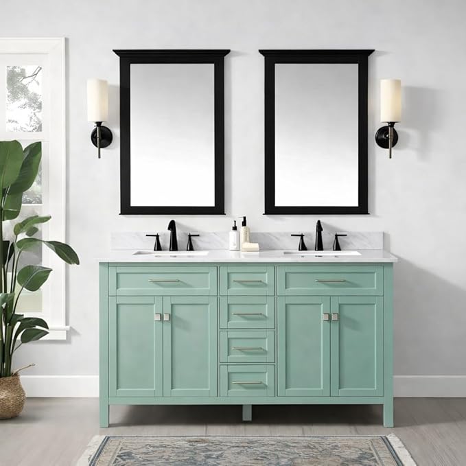 ALL-IN-ONE Paint by Heirloom Traditions, Honest (Mint Green), Quart - Durable cabinet and furniture paint. Built in primer and top coat, no sanding needed. Includes our 30 featured color card.