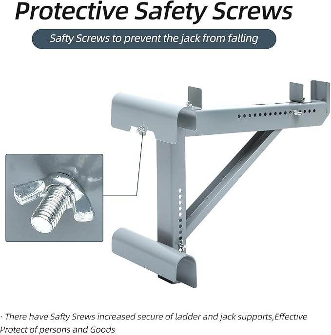 Colinktool Ladder Jacks,Short Body Ladder Jacks-2Pack, Siliver