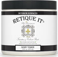 Retique It Chalk Furniture Paint, 16 Fl Oz (Pack of 1), 02 Ivory Tower - Antique White