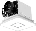 Fitop Bathroom Fan with Light，110CFM 1.0 Sones 1200lm LED Light 3000K/4000K/5000K Selectable，120V 43W Quiet Bathroom Ventilation Exhaust Fan for Shower/Restroom/Office/Home(silver)