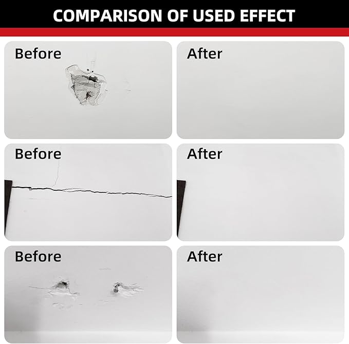 Drywall Repair Kit, Drywall Hole Patch Repair Kit Spackle Wall Repair Kit Drywall Putty for Filling Holes and Creak Damage Drywall Patch Nail Hole Filler for Walls Quick and Easy Solution