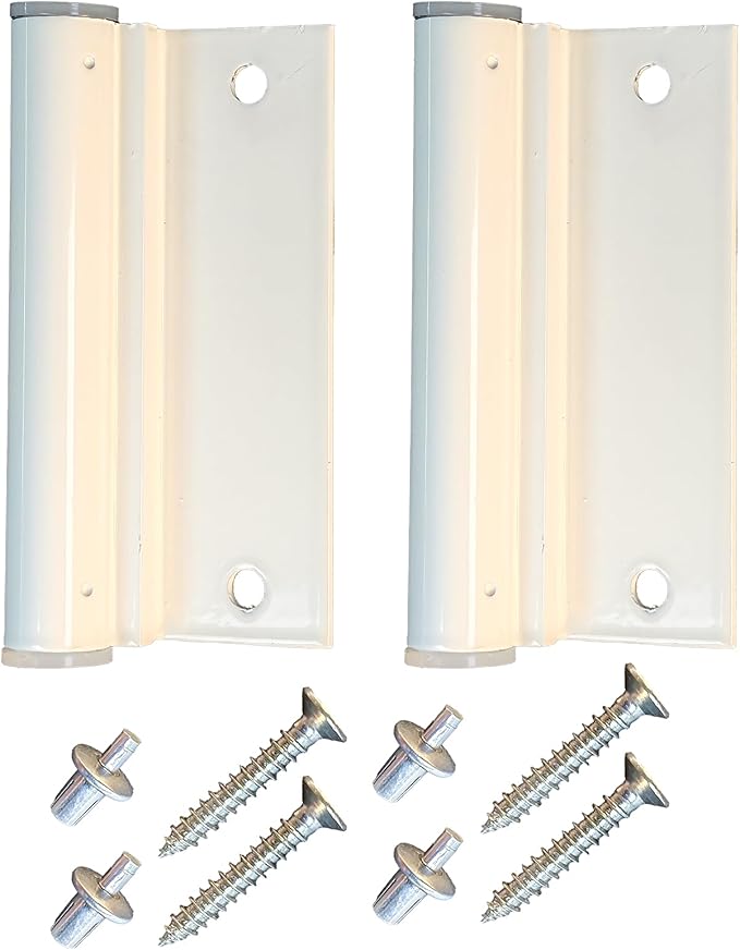 2 Pcs 2579475 Bottom/Lower Screen Door Leaf Hinge W/Screws Fit for Andersen 400 Series Frenchwood Hinged Patio Door, Lower Butt Hinge