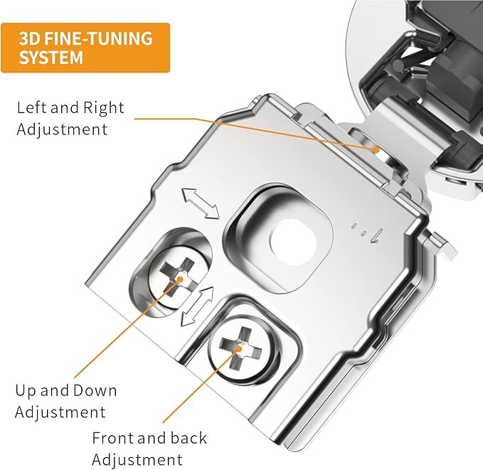 Chibery 30 Pack 1" Overlay 3D Soft Close Concealed Hinge for Face Frame Door, Smooth Slow Self Closing Hinges, Satin Nickel, Hidden 105° Open Angle Stainless Steel Hinge for Kitchen Cabinet Door