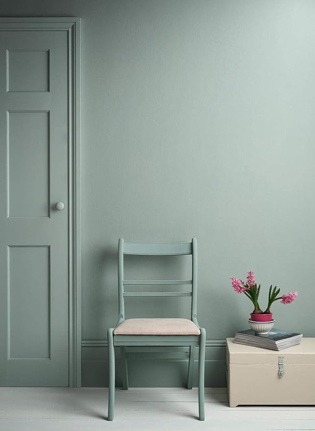 Annie Sloan Satin Paint (Pemberley Blue, 25 Fl Oz/750 mL). Soft sheen for interior wood and metal. Self-leveling, all-in-one paint with no wax or lacquer required.