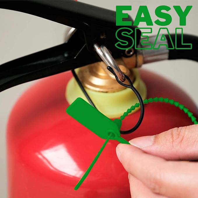 JAVIKA 9.2-inch Plastic Tamper Seal Tags, Pull-Tite Security Seal, Zip Ties | One-piece construction, Self-Locking & Versatile, Easy to Use and Write On, Wide Range of Applications
