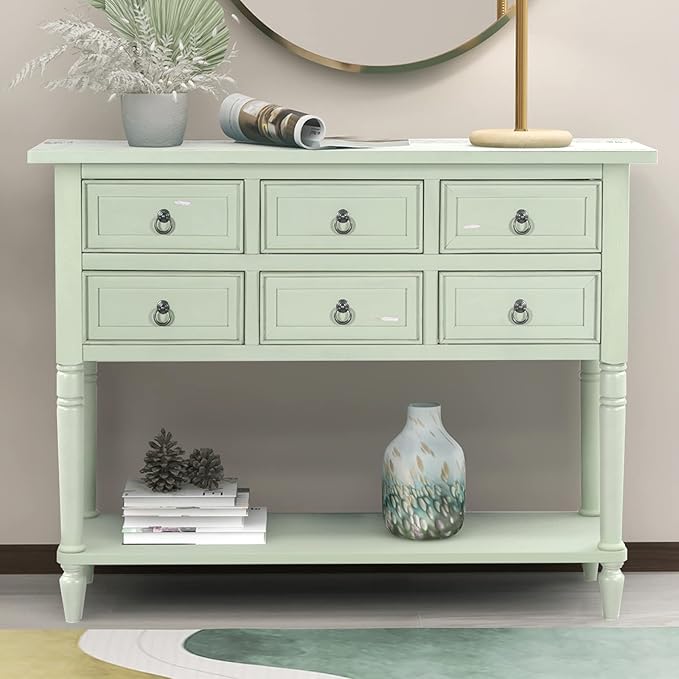 DWIL Matte Finish Furniture Paint - 16 Oz Wood Paint for Cabinets, Doors, Tables, and Dressers Refinishing - Water-Based, Non-Toxic & Odorless, Easy to Apply(Organza Green)-Without Tools