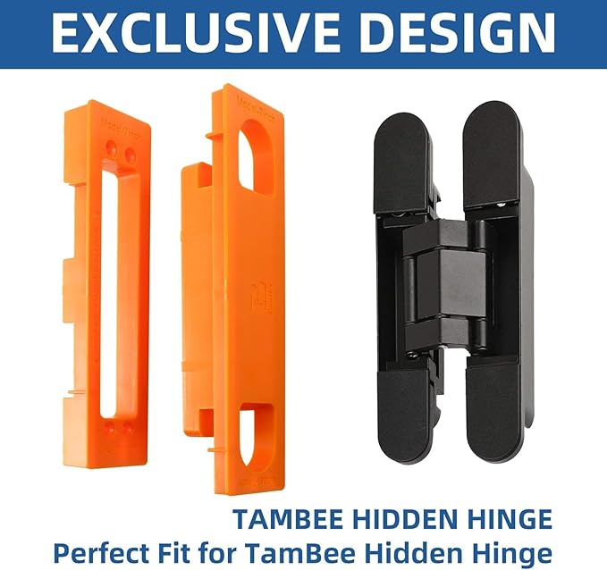 TamBee Hidden Hinge Template Invisible Hinge Router Guide Template for TamBee Hidden Door Hinge Installation Kit, Lightweight & Reusable Design（7 inch）