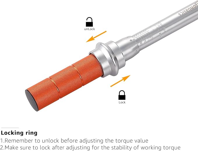 Amazon Basics 1/4-Inch Drive Click Torque Wrench - 20-150 Inch-lb, 2.5-15 Nm
