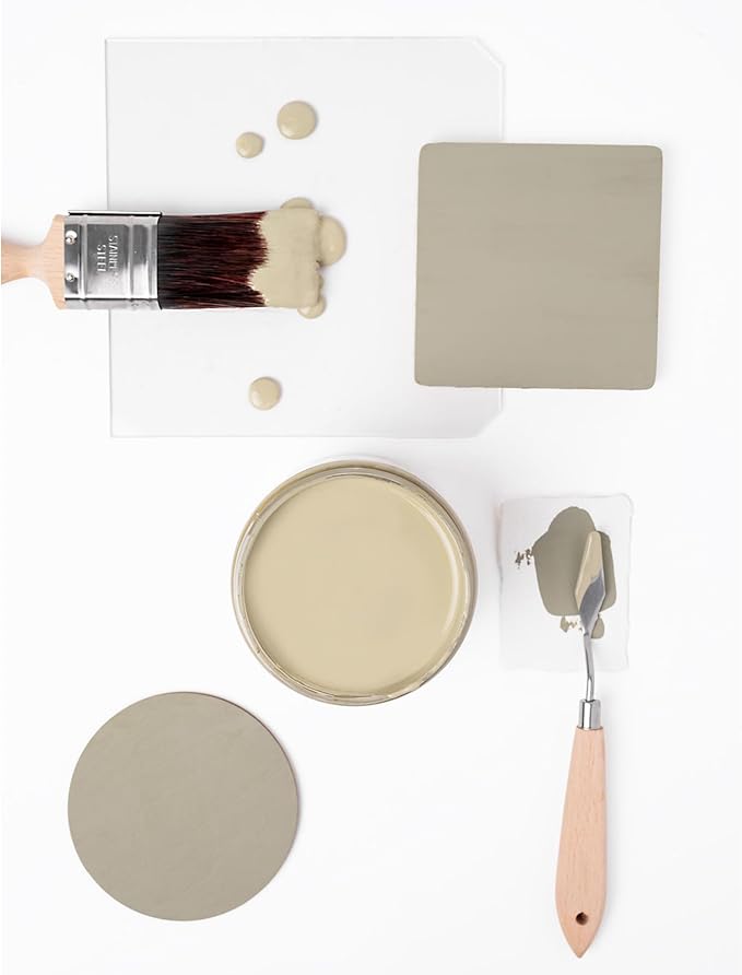 Dixie Belle Silk All-in-One Mineral Paint - Highlands (4oz) - Muted Olive Green All-in-One Water Based Primer + Topcoat - Durable Furniture Paint - Low Reflective Finish