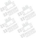 8PCS Non-Mortise Hinges 3 inch White Door Hinges with Mounting Screws, Chest Hinges Heavy Duty Bifold Door Hinges Iron Cabinet Hinges, Precision Butt Hinge for Furniture Windows Cupboard