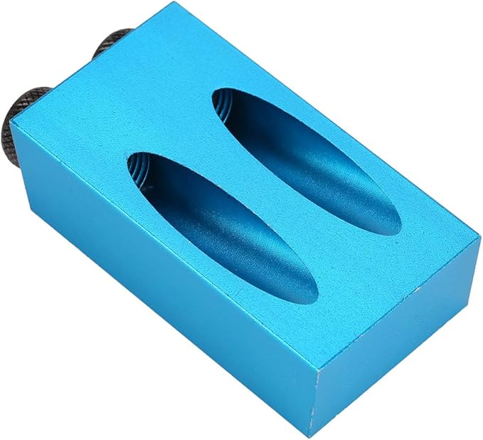 Pocket Hole Jig Kit, 15 Degree Woodwork Oblique Hole Positioner 6/8/10mm for Woodworking Angle Drilling Holes, Angle Carpentry Locator Jig