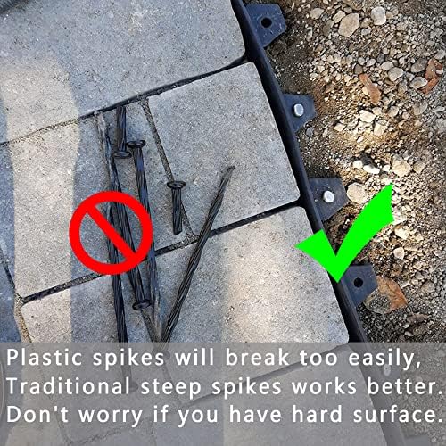 10 Inch Landscape Stakes Galvanized Metal Landscape Edging Anchoring Spikes Stakes, Camping Stakes Tent Pegs for Artificial Turf, Paver Edging, Weed Barrier, House Construction, Carpentry (50)