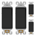 AIDA 4 Pack Single Pole Rocker Decora Light Switch, 15 Amp Self-grounding Electrical Light Switches, Residential Grade, UL Listed, Matte Black