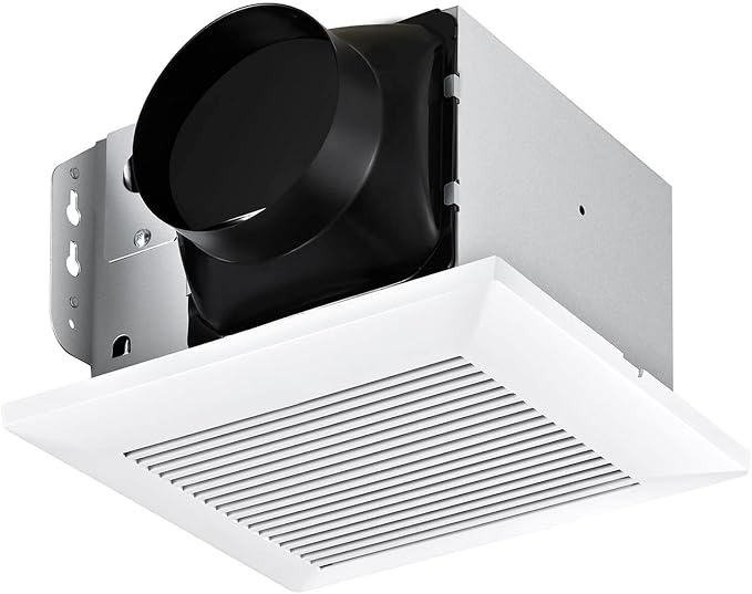 JOEAONZ Bathroom Exhaust Fan 110 CFM Very Quiet with Matel Housing, Ceiling Mount Ventilation Fan Large Air-flow Capacity, Energy-Saving Household Bath Vent Extractor, White Plastic Grille