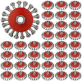 Rocaris 36 Pack 4 Inch Wire Wheel Brush for 4 1/2 Angle Grinder