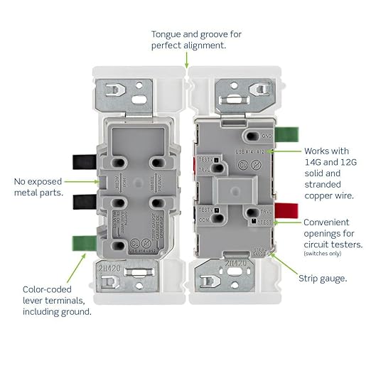 Leviton Lever Edge 15 Amp 3-Way Rocker Switch, E5603-MW, White | (Pack of 40)