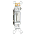 Baomain 2-Pack 15 Amp Toggle Light Switch, Single Pole, Residential/Commercial Grade, On/Off Switch, Glossy White, UL Certified