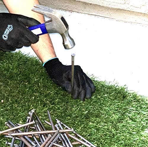 50-Pack - USA MADE Synthetic Grass Turf Nails 6" Stakes (5 Pound) Non-Galvanized 4-Gauge Style, Will Rust for Extra Hold - Spikes for Artificial Turf & Landscape No Dig Edging (Approximately 50 Nails)