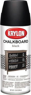 Krylon I00807 Chalkboard Aerosol Spray Paint, 12-Ounce, Black
