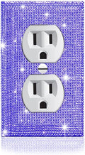 Shiny Purple Rhinestones Outlet Light Switch Plate Decorative Outlet Covers Rhinestone Outlet Cover Wall Plates Light Switch Cover Plate