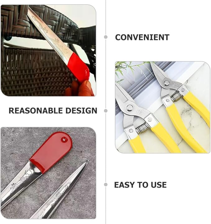 Operitacx 1 Set of Wicker Weaving Tool Metal Prying Tool Wicker Repair Patio Rattan Prying Basket Repair
