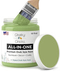 Chalky Chicks 16 Fl Oz Matte Lily Pad (Green) Chalk Paint for Furniture Without Sanding - No Prep Furniture Paint No Sanding All in One for Crafts, Wood, Walls, Cabinet, Metal, Dresser, Farmhouse
