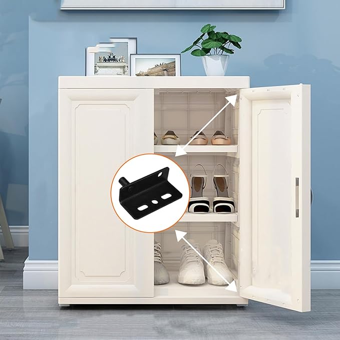 2 Sets Pivot Hinges Black Heavy Duty Concealed Shaft Door Hinges with Bushing for Wood Doors, Drawers, Furniture Cabinets, Wardrobe, Showcase, etc