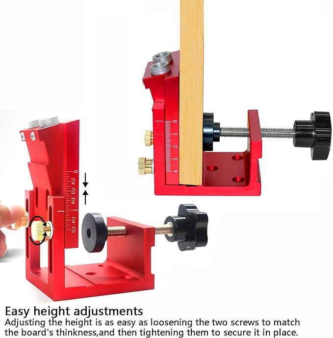 Pocket Hole Jig Set Woodworking Inclined Hole Positioner Pocket Dowel Hole Jig System Set Woodwork Guides Joint Carpentry Locator for Woodworking Angle Drilling Holes Carpenters