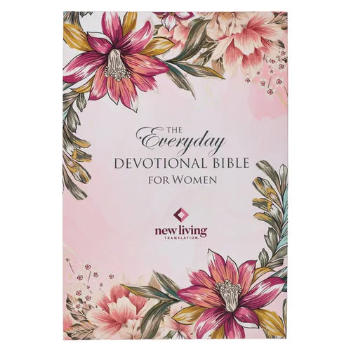 NLT Holy Bible Everyday Devotional Bible for Women New Living Translation, Floral - Hardcover