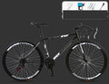 Road Race Variable Speed Solid Tire Double Disc Brake Bicycle